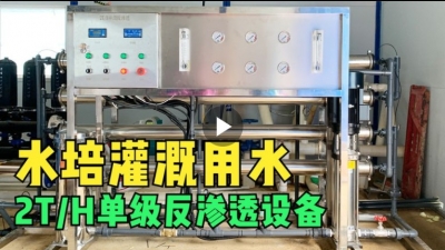 2T/H單級反滲透設(shè)備——現(xiàn)代化農(nóng)場水培綠葉蔬菜種植
